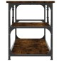 vidaXL Mobile TV Rovere Fumo 103x38x46,5cm Legno Multistrato e Acciaio vidaXL Mobile TV Rovere Fumo 103x38x46,5cm Legno Multistrato e Acciaio