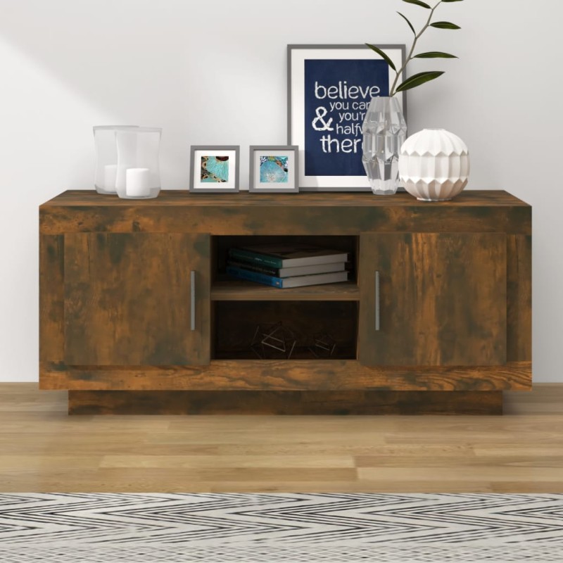 vidaXL Mobile TV Rovere Fumo 102x35x45 cm in Legno Multistrato vidaXL Mobile TV Rovere Fumo 102x35x45 cm in Legno Multistrato