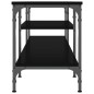 vidaXL Mobile Porta TV Nero 161x35x45 cm in Legno Multistrato e Ferro