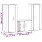 vidaXL Set di Mobili Porta TV 3 pz Rovere Sonoma in Legno Multistrato vidaXL Set di Mobili Porta TV 3 pz Rovere Sonoma in Legno Multistrato