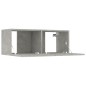 vidaXL Set Mobili Porta TV 8pz Grigio Cemento in Legno Multistrato vidaXL Set Mobili Porta TV 8pz Grigio Cemento in Legno Multistrato