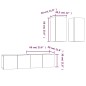 vidaXL Set di Mobili Porta TV 4 pz Rovere Fumo in Legno Multistrato vidaXL Set di Mobili Porta TV 4 pz Rovere Fumo in Legno Multistrato