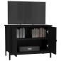 vidaXL Mobile Porta TV con Ante Nero 60x35x45 cm in Legno Multistrato vidaXL Mobile Porta TV con Ante Nero 60x35x45 cm in Legno Multistrato