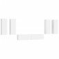 vidaXL Set di Mobili Porta TV 6 pz Bianco in Legno Multistrato vidaXL Set di Mobili Porta TV 6 pz Bianco in Legno Multistrato