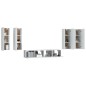 vidaXL Set di Mobili Porta TV 6 pz Bianco in Legno Multistrato vidaXL Set di Mobili Porta TV 6 pz Bianco in Legno Multistrato