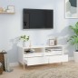 vidaXL Mobile Porta TV Bianco Lucido 100x34,5x44,5cm Legno Multistrato