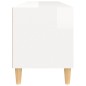vidaXL Mobile Porta TV Bianco Lucido 100x34,5x44,5cm Legno Multistrato