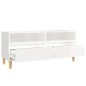 vidaXL Mobile Porta TV Bianco Lucido 100x34,5x44,5cm Legno Multistrato