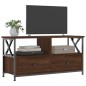 vidaXL Mobile TV Rovere Marrone 90x33x45 cm Legno Multistrato e Ferro
