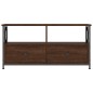 vidaXL Mobile TV Rovere Marrone 90x33x45 cm Legno Multistrato e Ferro
