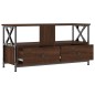 vidaXL Mobile TV Rovere Marrone 90x33x45 cm Legno Multistrato e Ferro