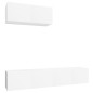 vidaXL Set Mobili Porta TV 3 pz Bianco in Legno Multistrato vidaXL Set Mobili Porta TV 3 pz Bianco in Legno Multistrato