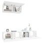 vidaXL Set Mobili Porta TV 3 pz Bianco in Legno Multistrato vidaXL Set Mobili Porta TV 3 pz Bianco in Legno Multistrato
