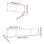 vidaXL Set Mobili Porta TV 3 pz Bianco in Legno Multistrato vidaXL Set Mobili Porta TV 3 pz Bianco in Legno Multistrato