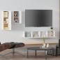 vidaXL Set di Mobili Porta TV 4 pz Bianco in Legno Multistrato vidaXL Set di Mobili Porta TV 4 pz Bianco in Legno Multistrato