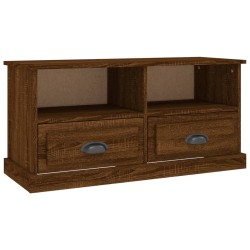 vidaXL Mobile Porta TV Rovere Marrone 93x35,5x45 cm Legno Multistrato
