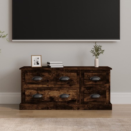 vidaXL Mobile TV Rovere Fumo 100x35,5x45 cm in Legno Multistrato