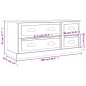 vidaXL Mobile TV Rovere Fumo 100x35,5x45 cm in Legno Multistrato vidaXL Mobile TV Rovere Fumo 100x35,5x45 cm in Legno Multistrato