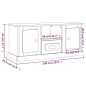 vidaXL Mobile Porta TV Bianco 100x35,5x45 cm in Legno Multistrato