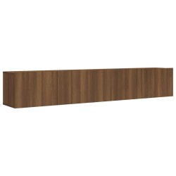 vidaXL Set Mobili Porta TV 2 pz Rovere Marrone in Legno Multistrato