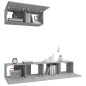 vidaXL Set Mobili Porta TV 3 pz Grigio Sonoma in Legno Multistrato vidaXL Set Mobili Porta TV 3 pz Grigio Sonoma in Legno Multistrato