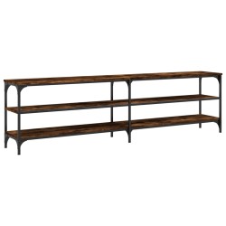vidaXL Mobile TV Rovere Fumo 180x30x50cm Legno Multistrato e Metallo