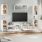 vidaXL Set di Mobili Porta TV 7 pz Bianco in Legno Multistrato vidaXL Set di Mobili Porta TV 7 pz Bianco in Legno Multistrato