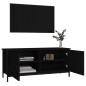 vidaXL Mobile Porta TV con Ante Nero 102x35x45 cm in Legno Multistrato vidaXL Mobile Porta TV con Ante Nero 102x35x45 cm in Legno Multistrato