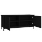 vidaXL Mobile Porta TV con Ante Nero 102x35x45 cm in Legno Multistrato vidaXL Mobile Porta TV con Ante Nero 102x35x45 cm in Legno Multistrato