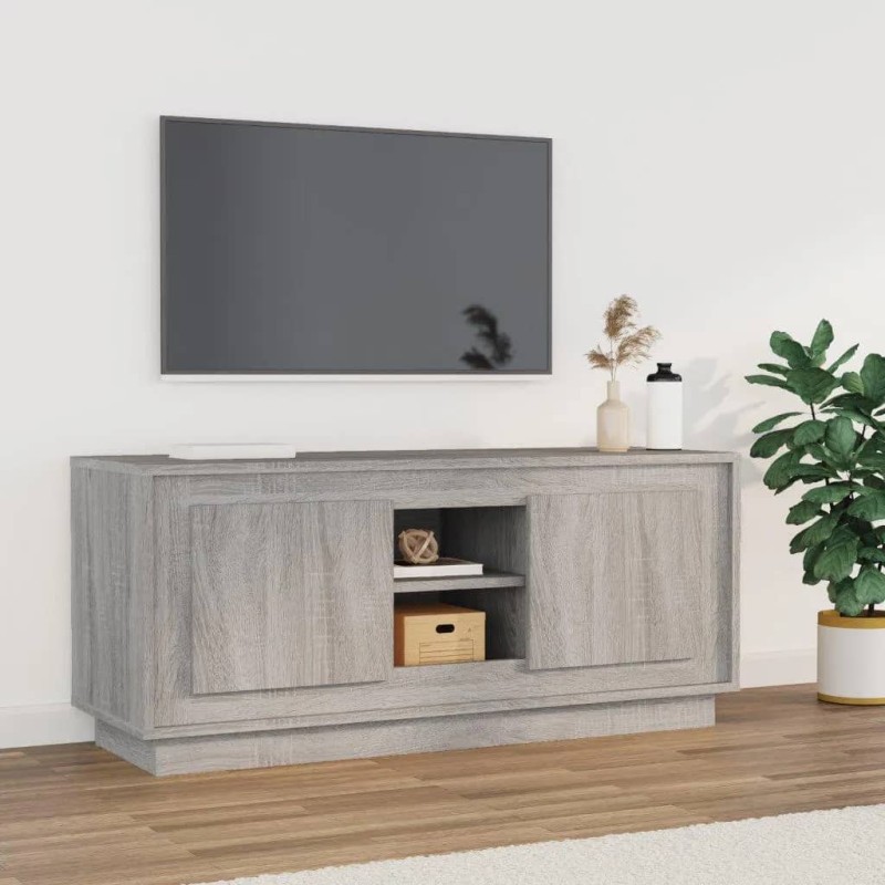 vidaXL Mobile TV Grigio Sonoma 102x35x45 cm in Legno Multistrato vidaXL Mobile TV Grigio Sonoma 102x35x45 cm in Legno Multistrato