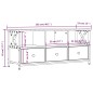 vidaXL Mobile Porta TV Nero 102x33x45 cm in Legno Multistrato e Ferro