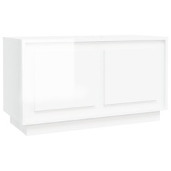 vidaXL Mobile Porta TV Bianco Lucido 80x35x45 cm in Legno Multistrato