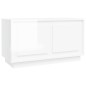 vidaXL Mobile Porta TV Bianco Lucido 80x35x45 cm in Legno Multistrato vidaXL Mobile Porta TV Bianco Lucido 80x35x45 cm in Legno Multistrato