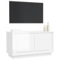 vidaXL Mobile Porta TV Bianco Lucido 80x35x45 cm in Legno Multistrato vidaXL Mobile Porta TV Bianco Lucido 80x35x45 cm in Legno Multistrato