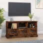 vidaXL Mobile TV Rovere Fumo 100x35x50 cm in Legno Multistrato vidaXL Mobile TV Rovere Fumo 100x35x50 cm in Legno Multistrato