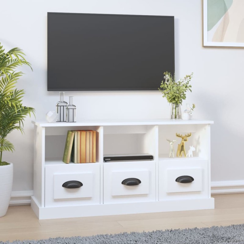 vidaXL Mobile Porta TV Bianco 100x35x50 cm in Legno Multistrato vidaXL Mobile Porta TV Bianco 100x35x50 cm in Legno Multistrato