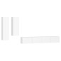 vidaXL Set di Mobili Porta TV 4 pz Bianco in Legno Multistrato vidaXL Set di Mobili Porta TV 4 pz Bianco in Legno Multistrato