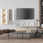 vidaXL Set di Mobili Porta TV 4 pz Bianco in Legno Multistrato vidaXL Set di Mobili Porta TV 4 pz Bianco in Legno Multistrato