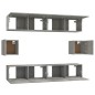 vidaXL Set di Mobili Porta TV 6 pz Grigio Cemento in Legno Multistrato vidaXL Set di Mobili Porta TV 6 pz Grigio Cemento in Legno Multistrato