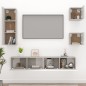 vidaXL Set di Mobili Porta TV 5 pz Grigio Cemento in Legno Multistrato