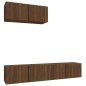 vidaXL Set Mobili Porta TV 3 pz Rovere Marrone in Legno Multistrato vidaXL Set Mobili Porta TV 3 pz Rovere Marrone in Legno Multistrato