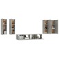 vidaXL Set di Mobili Porta TV 6 pz Grigio Cemento in Legno Multistrato vidaXL Set di Mobili Porta TV 6 pz Grigio Cemento in Legno Multistrato