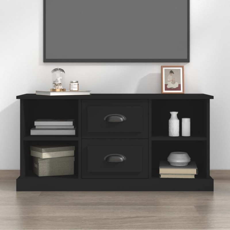 vidaXL Mobile Porta TV Nero 99,5x35,5x48 cm in Legno Multistrato vidaXL Mobile Porta TV Nero 99,5x35,5x48 cm in Legno Multistrato
