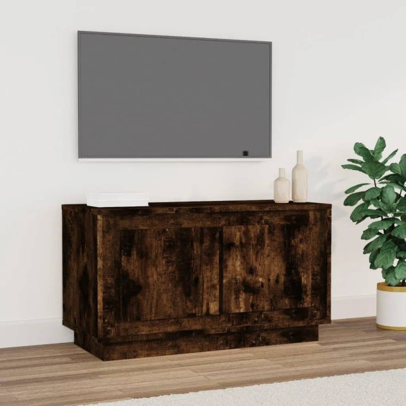 vidaXL Mobile Porta TV Rovere Fumo 80x35x45 cm in Legno Multistrato vidaXL Mobile Porta TV Rovere Fumo 80x35x45 cm in Legno Multistrato