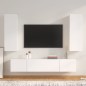 vidaXL Set di Mobili Porta TV 4 pz Bianco in Legno Multistrato vidaXL Set di Mobili Porta TV 4 pz Bianco in Legno Multistrato