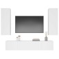 vidaXL Set di Mobili Porta TV 4 pz Bianco in Legno Multistrato vidaXL Set di Mobili Porta TV 4 pz Bianco in Legno Multistrato