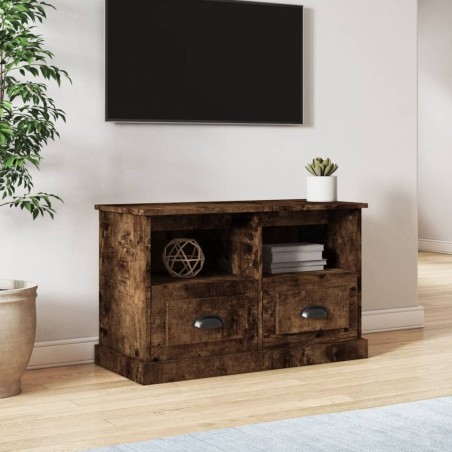vidaXL Mobile Porta TV Rovere Fumo 80x35x50 cm in Legno Multistrato
