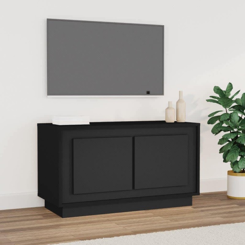 vidaXL Mobile Porta TV Nero 80x35x45 cm in Legno Multistrato vidaXL Mobile Porta TV Nero 80x35x45 cm in Legno Multistrato