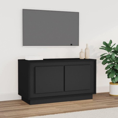 vidaXL Mobile Porta TV Nero 80x35x45 cm in Legno Multistrato