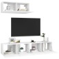 vidaXL Mobili TV 3 pz Bianchi in Legno Multistrato vidaXL Mobili TV 3 pz Bianchi in Legno Multistrato